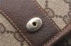 Authentic GUCCI Web Sherry Line Shoulder Cross Bag GG PVC Leather Brown 0697F