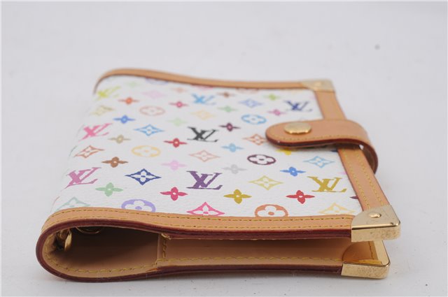 Louis Vuitton Monogram Multicolor Agenda PM Day Planner Cover R20896 White 0698D