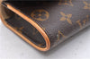 Authentic Louis Vuitton Monogram Pochette Twin PM Shoulder Bag M51854 LV 0700D