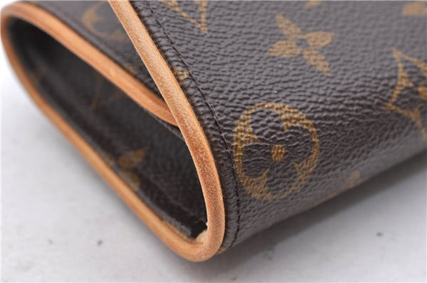 Authentic Louis Vuitton Monogram Pochette Twin PM Shoulder Bag M51854 LV 0700D