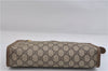 Authentic GUCCI Vintage Clutch Hand Bag Purse GG PVC Leather Brown 0700F