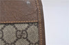 Authentic GUCCI Vintage Clutch Hand Bag Purse GG PVC Leather Brown 0700F