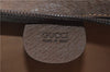 Authentic GUCCI Vintage Clutch Hand Bag Purse GG PVC Leather Brown 0700F