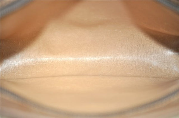 Authentic GUCCI Vintage Clutch Hand Bag Purse GG PVC Leather Brown 0700F