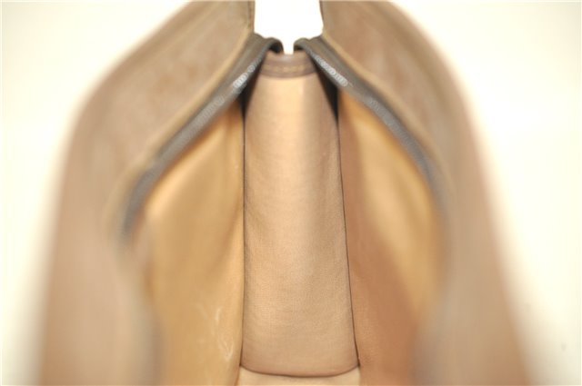 Authentic GUCCI Vintage Clutch Hand Bag Purse GG PVC Leather Brown 0700F