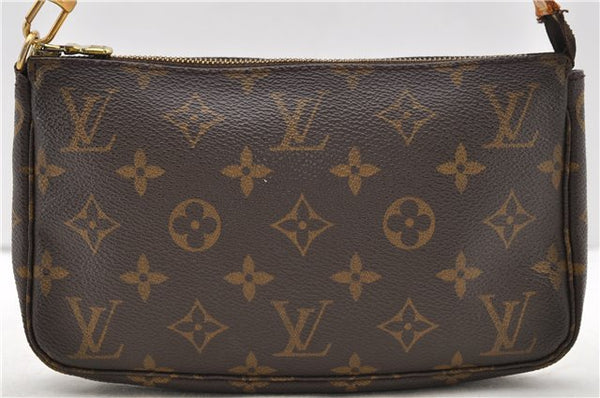 Authentic Louis Vuitton Monogram Pochette Accessoires Pouch M51980 LV 0703D