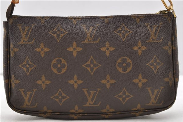 Authentic Louis Vuitton Monogram Pochette Accessoires Pouch M51980 LV 0703D