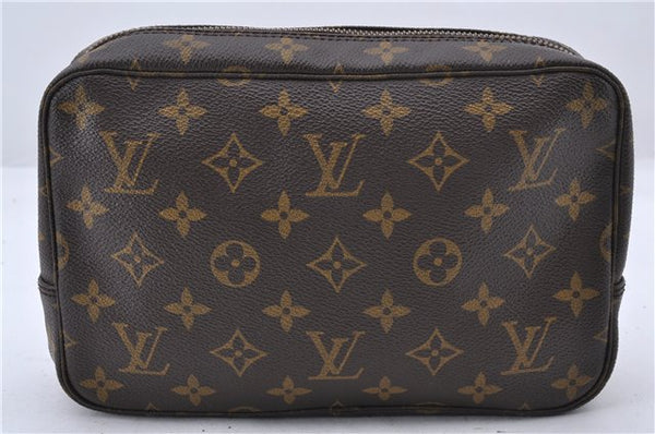 Auth Louis Vuitton Monogram Trousse Toilette 23 Clutch Hand Bag M47524 LV 0706D