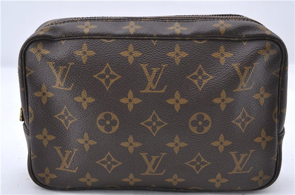 Auth Louis Vuitton Monogram Trousse Toilette 23 Clutch Hand Bag M47524 LV 0706D