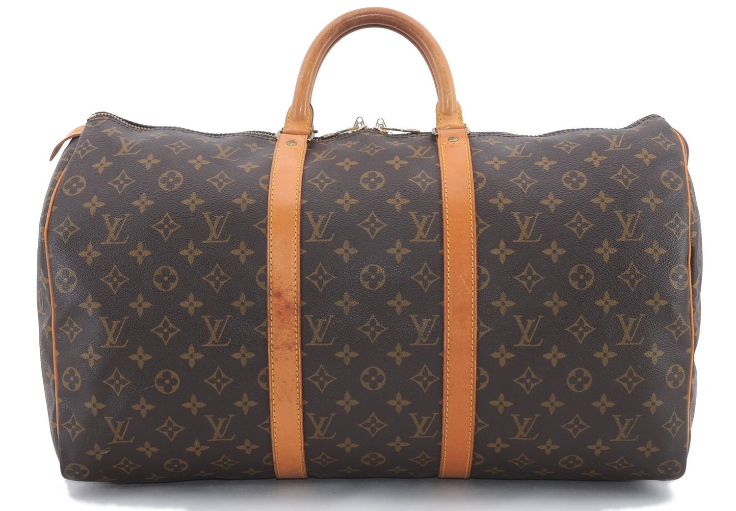 Authentic Louis Vuitton Monogram Keepall 50 Boston Bag M41426 LV 0707D