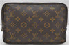 Auth Louis Vuitton Monogram Trousse Toilette 23 Clutch Hand Bag M47524 LV 0709D