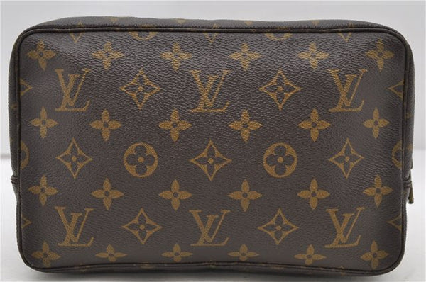 Auth Louis Vuitton Monogram Trousse Toilette 23 Clutch Hand Bag M47524 LV 0709D