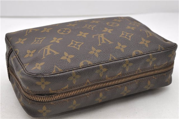 Auth Louis Vuitton Monogram Trousse Toilette 23 Clutch Hand Bag M47524 LV 0709D