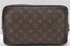 Auth Louis Vuitton Monogram Trousse Toilette 28 Clutch Hand Bag M47522 LV 0711D