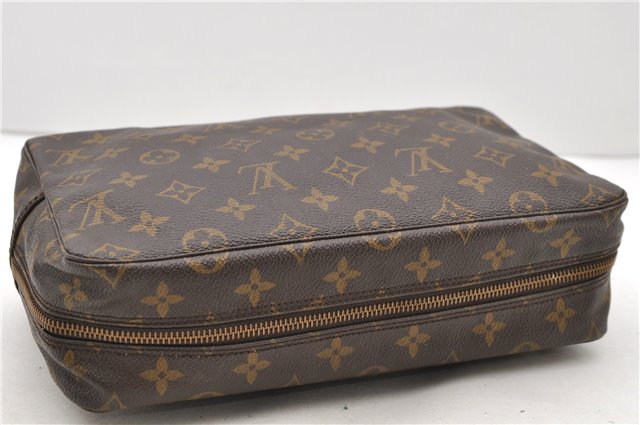 Auth Louis Vuitton Monogram Trousse Toilette 28 Clutch Hand Bag M47522 LV 0711D