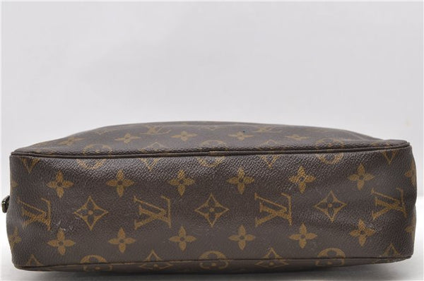 Auth Louis Vuitton Monogram Trousse Toilette 28 Clutch Hand Bag M47522 LV 0711D