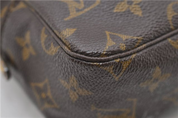 Auth Louis Vuitton Monogram Trousse Toilette 28 Clutch Hand Bag M47522 LV 0711D