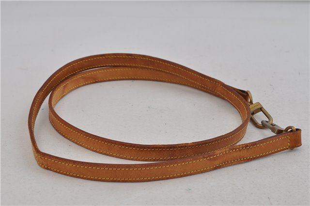 Authentic Louis Vuitton Leather Shoulder Strap Beige 48.8