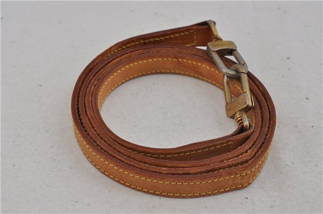 Authentic Louis Vuitton Leather Shoulder Strap Beige 48.8