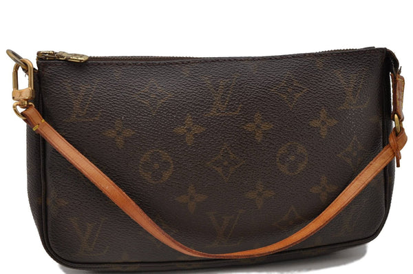 Authentic Louis Vuitton Monogram Pochette Accessoires Pouch M51980 LV 0713D