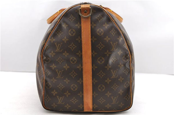 Auth Louis Vuitton Monogram Keepall Bandouliere 60 Boston Bag M41412 LV 0715D