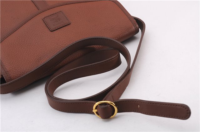 Authentic Burberrys Vintage Shoulder Cross Body Bag Purse Leather Brown 0715F