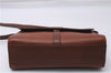 Authentic Burberrys Vintage Shoulder Cross Body Bag Purse Leather Brown 0715F