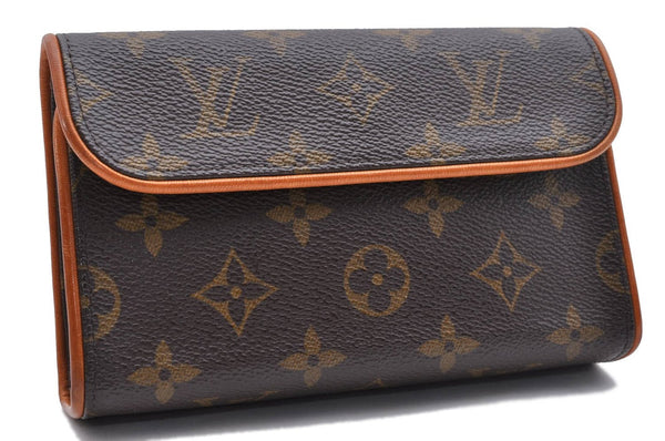 Auth Louis Vuitton Monogram Pochette Florentine Pouch Waist Bag M51855 LV 0717D