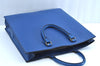 Authentic Louis Vuitton Epi Leather Sac Plat Hand Bag Blue M52075 LV Junk 0717H
