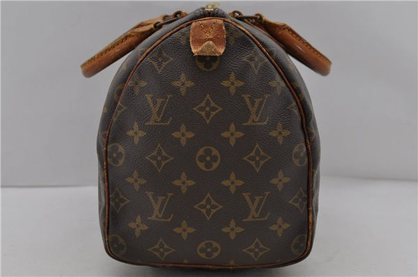 Authentic Louis Vuitton Monogram Speedy 30 Hand Bag M41526 LV 0720D