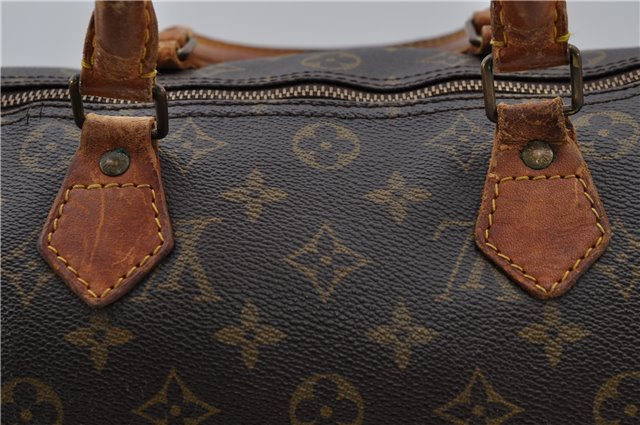 Authentic Louis Vuitton Monogram Speedy 30 Hand Bag M41526 LV 0720D