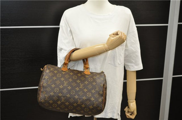 Authentic Louis Vuitton Monogram Speedy 30 Hand Bag M41526 LV 0720D