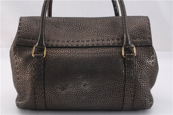 Authentic FENDI Selleria Vintage Shoulder Tote Bag Leather Brown 0721F