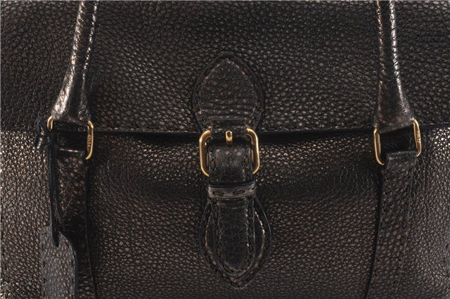 Authentic FENDI Selleria Vintage Shoulder Tote Bag Leather Brown 0721F
