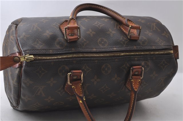 Authentic Louis Vuitton Monogram Speedy 30 Hand Bag M41526 LV 0724D