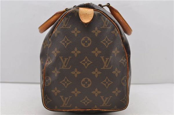 Authentic Louis Vuitton Monogram Speedy 30 Hand Bag M41526 LV 0726D