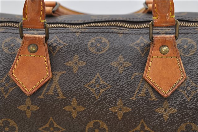 Authentic Louis Vuitton Monogram Speedy 30 Hand Bag M41526 LV 0726D