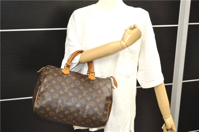 Authentic Louis Vuitton Monogram Speedy 30 Hand Bag M41526 LV 0726D