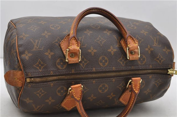 Authentic Louis Vuitton Monogram Speedy 30 Hand Bag M41526 LV 0727D