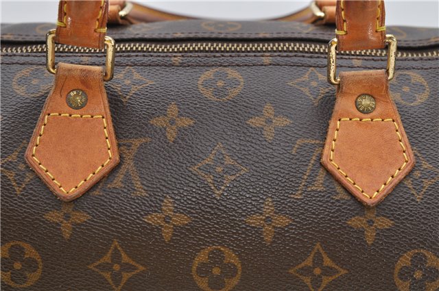 Authentic Louis Vuitton Monogram Speedy 30 Hand Bag M41526 LV 0727D