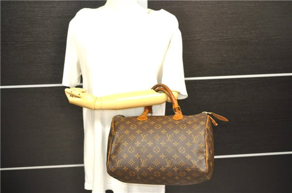 Authentic Louis Vuitton Monogram Speedy 30 Hand Bag M41526 LV 0730D