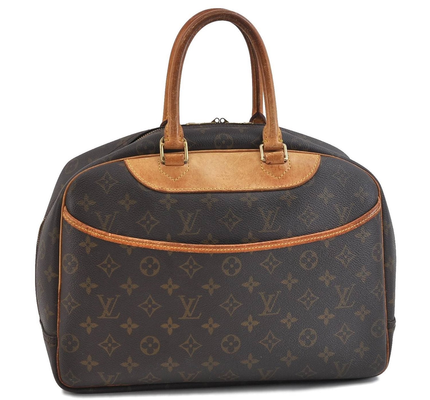 Authentic Louis Vuitton Monogram Deauville Hand Bag M47270 LV 0732D