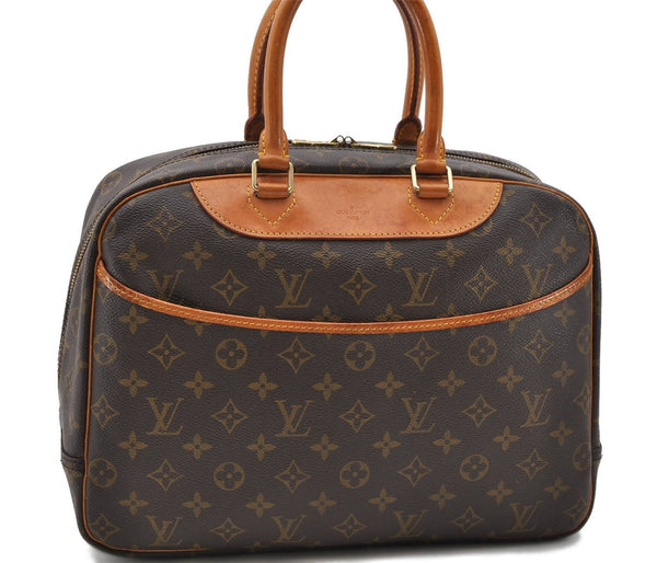 Authentic Louis Vuitton Monogram Deauville Hand Bag M47270 LV 0734D