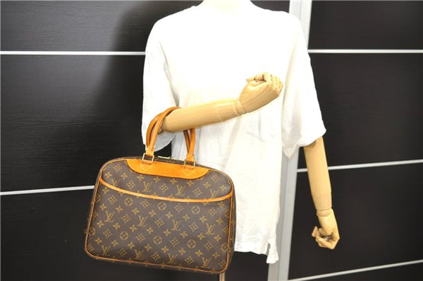 Authentic Louis Vuitton Monogram Deauville Hand Bag M47270 LV 0734D