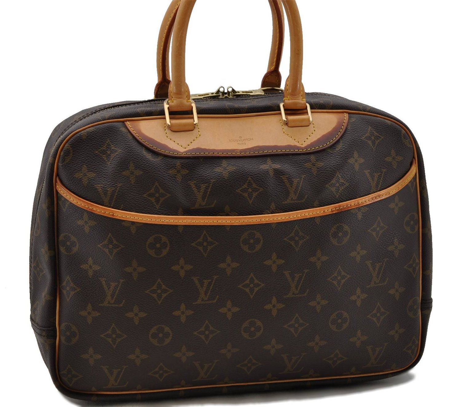 Authentic Louis Vuitton Monogram Deauville Hand Bag M47270 LV 0737D