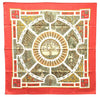 Authentic HERMES Carre 90 Scarf "le songe de poliphile" Silk Red Box 0737E