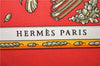 Authentic HERMES Carre 90 Scarf "le songe de poliphile" Silk Red Box 0737E