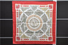 Authentic HERMES Carre 90 Scarf "le songe de poliphile" Silk Red Box 0737E