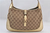 Authentic GUCCI Jackie Shoulder Hand Bag GG Canvas Leather 0013306 Brown 0737F