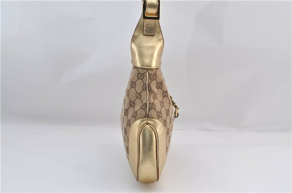 Authentic GUCCI Jackie Shoulder Hand Bag GG Canvas Leather 0013306 Brown 0737F